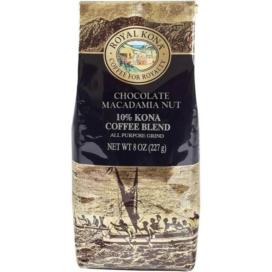 (ロイヤルコナコーヒー) チョコレートマカダミアナッツ・10％コナコーヒーブレンド 227g